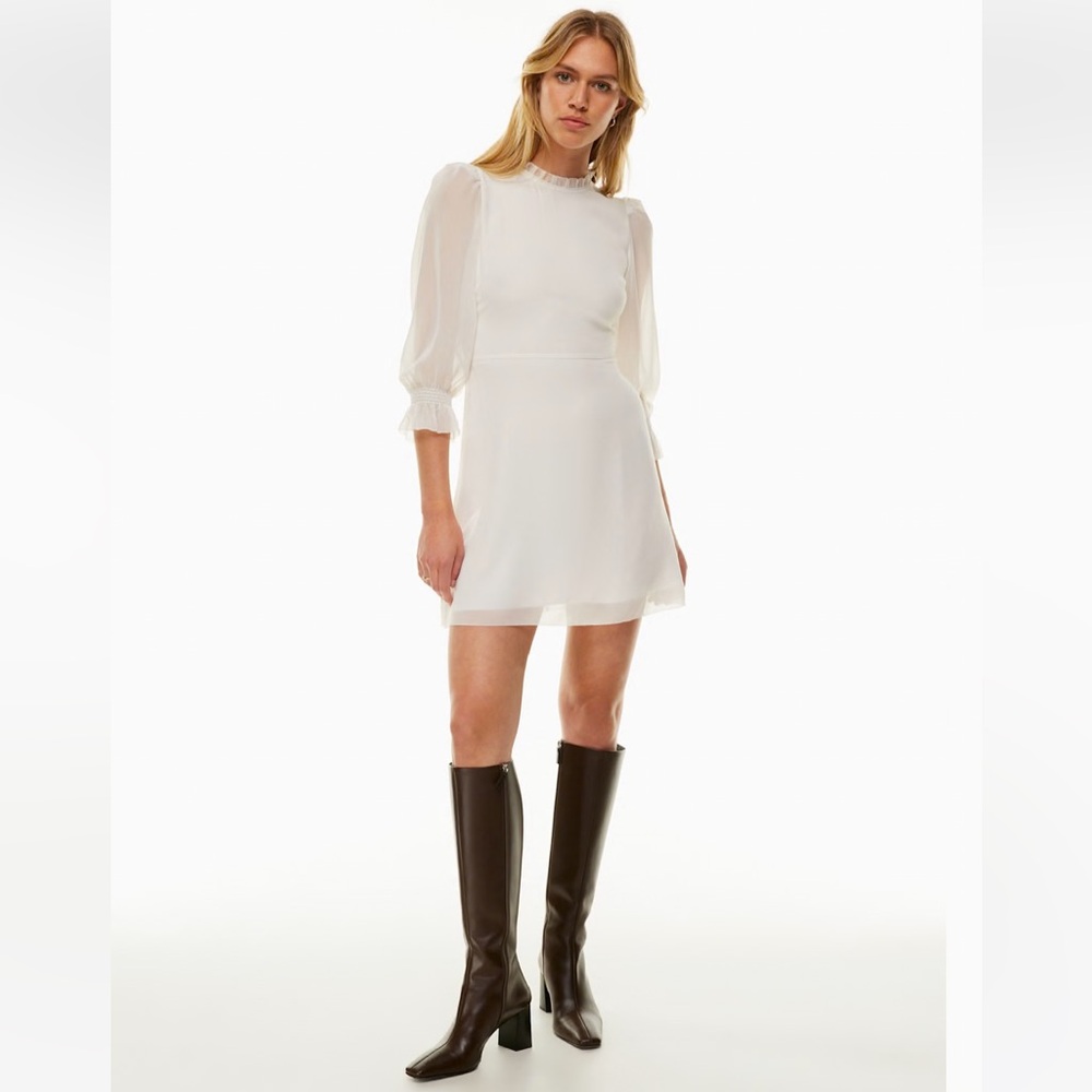 Aritzia Wilfred Swept Dress Cloudy Lilac - Picture 2 of 7